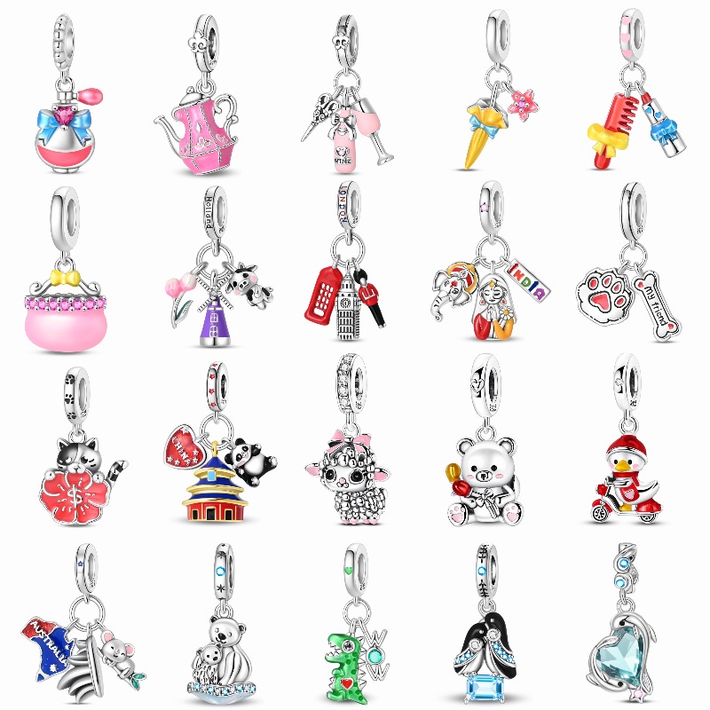 Jewelry Making London - Seyahat Serisi Orijinal Charm 925 Gümüş