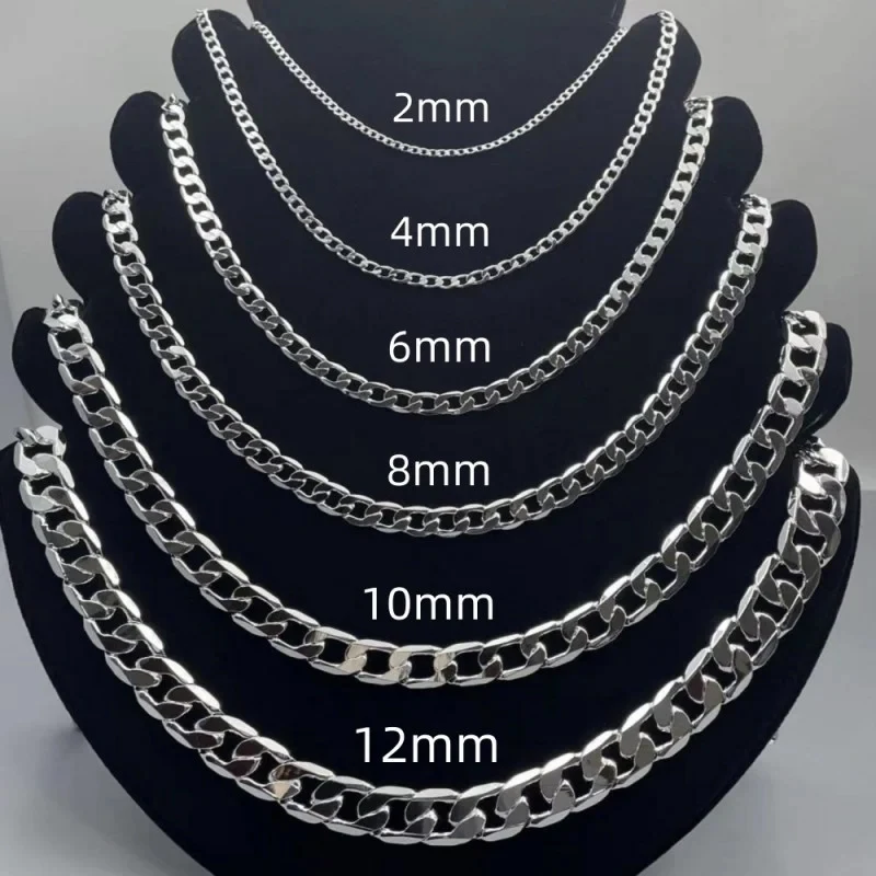 Lobster Clasp Silver - Erkek 925 Ayar Gümüş Kolye 2/4/6/8/10/12