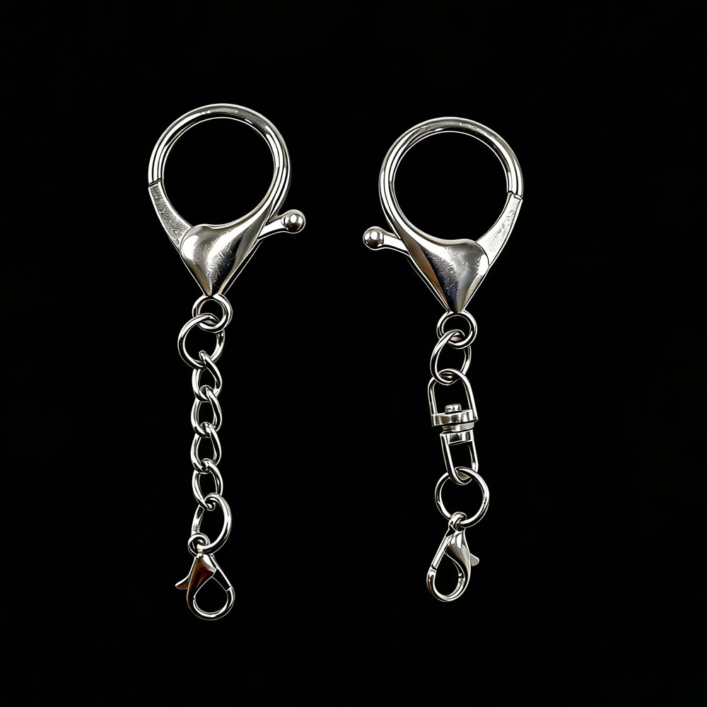 Lobster Clasp Silver - 10 adet gümüş renk büyük ıstakoz