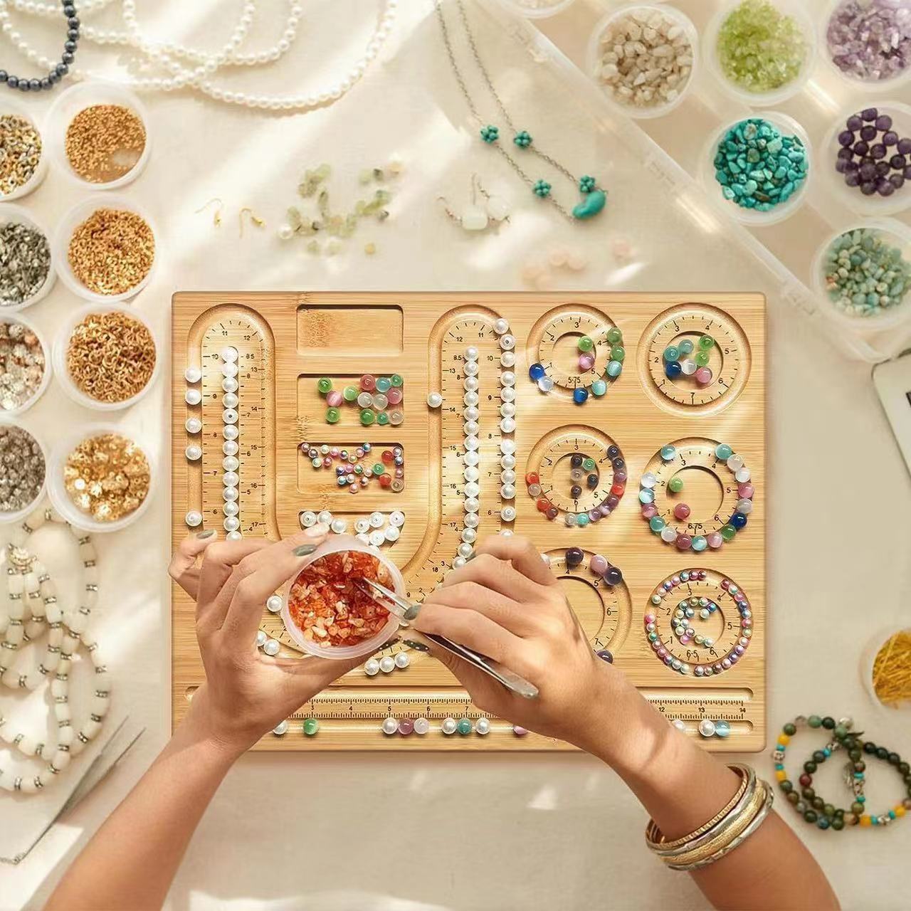 8 tipi ahşap akın boncuk tepsi - Jewelry Making Board incelemesi ve fiyatı