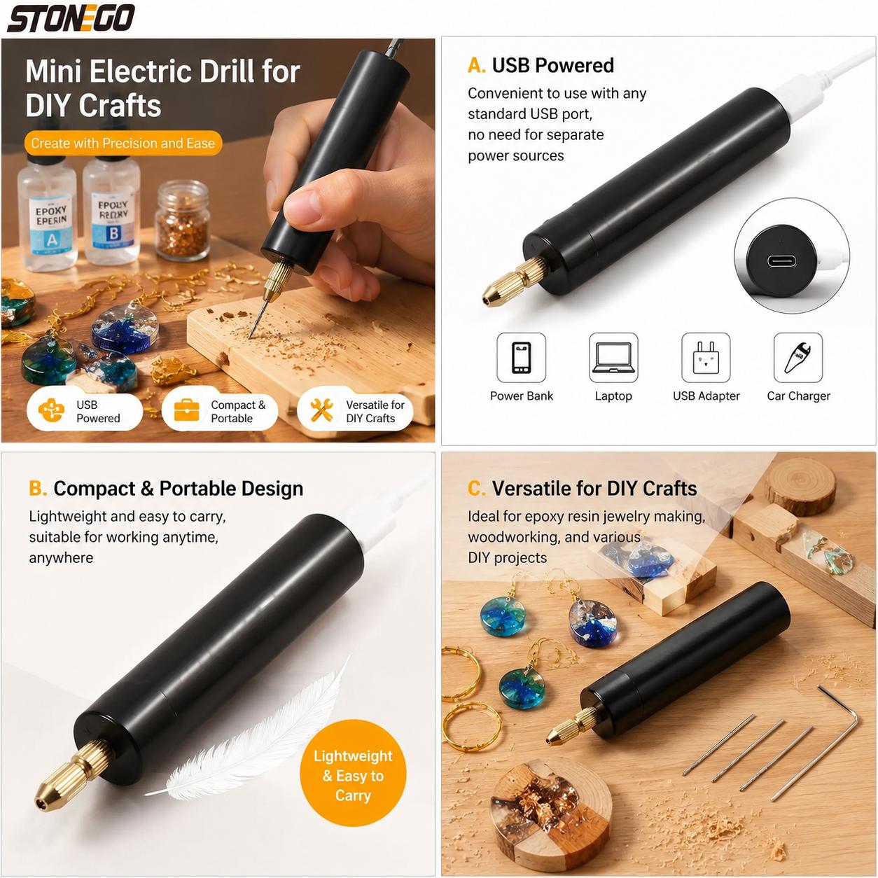 Mini USB Güçlü Elektrikli Matk - Jewelry Making Dc incelemesi ve fiyatı