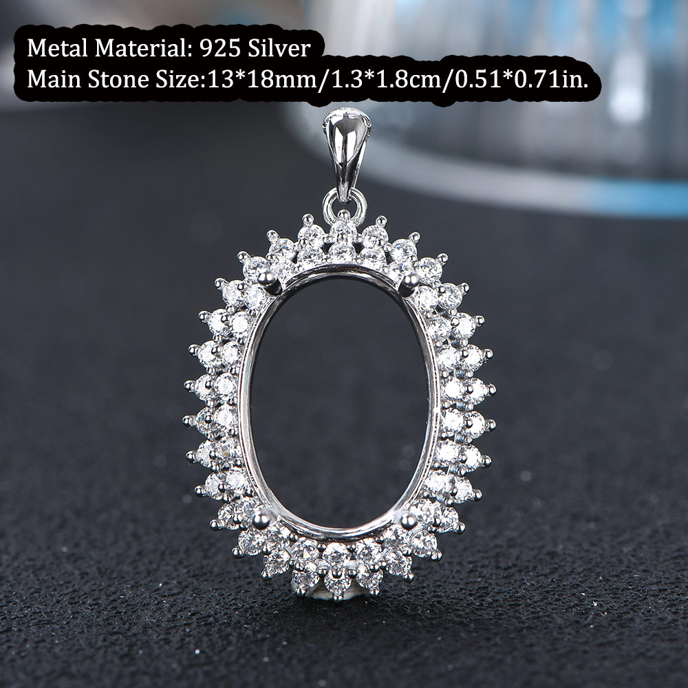 13x18mm S925 Gümüş Yüzük Kolye - Jewelry Making Gemstones incelemesi ve fiyatı