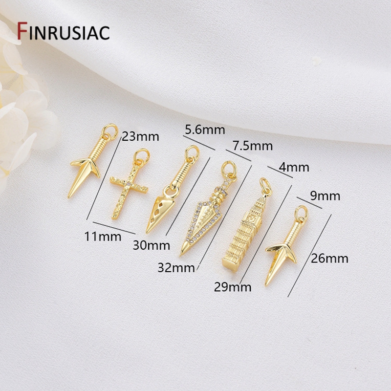 14K Altın Kaplama Pirinç Haç/L - Jewelry Making London incelemesi ve fiyatı